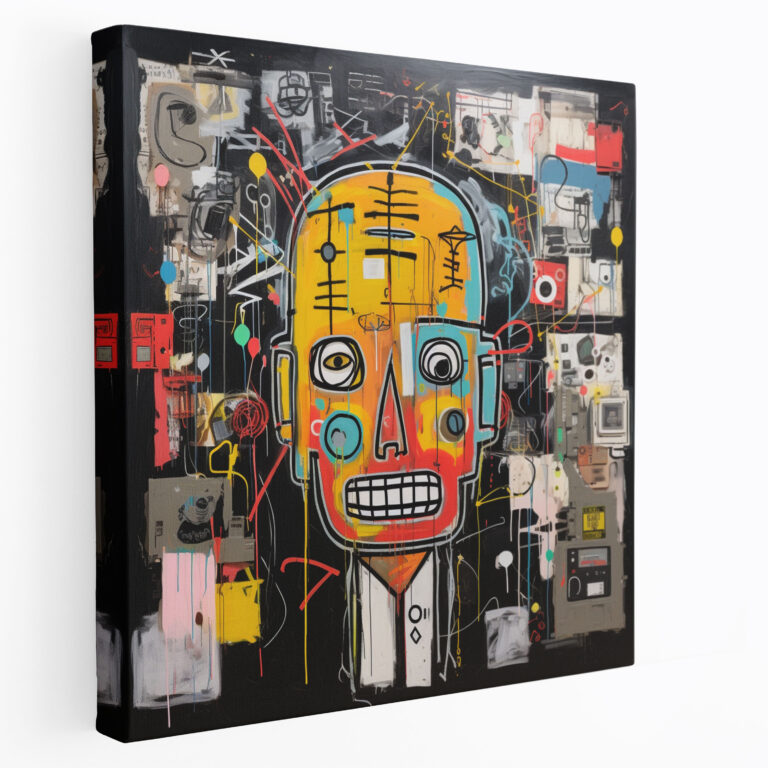 Basquiat-Inspired Canvas Wall Decoration - Basquiat, Wall Art, Message, Basquiat