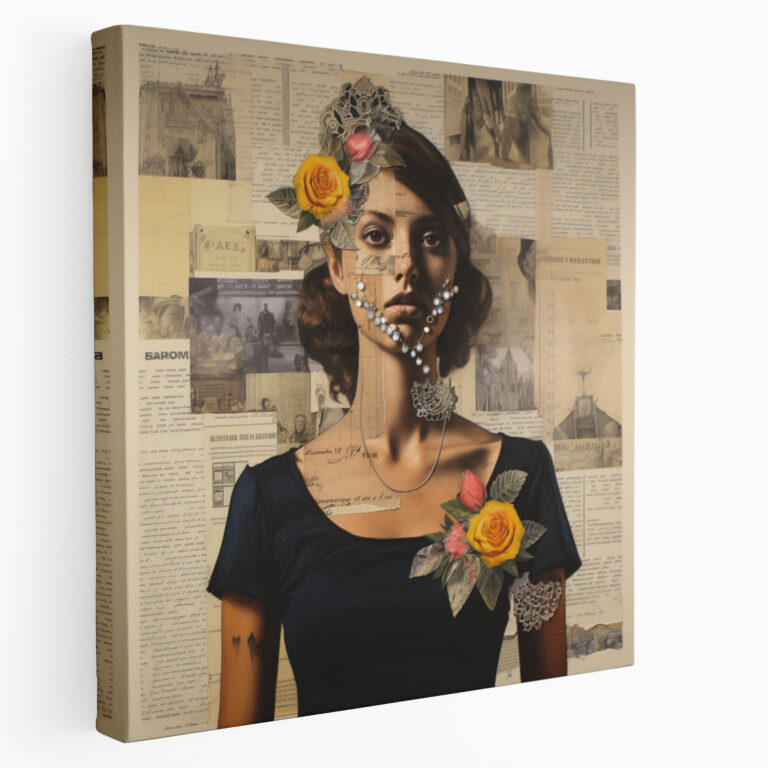 Basquiat Canvas Print - Collage-Style Wall Art - Basquiat, Wall Art, Canvas Print, Collage-Style