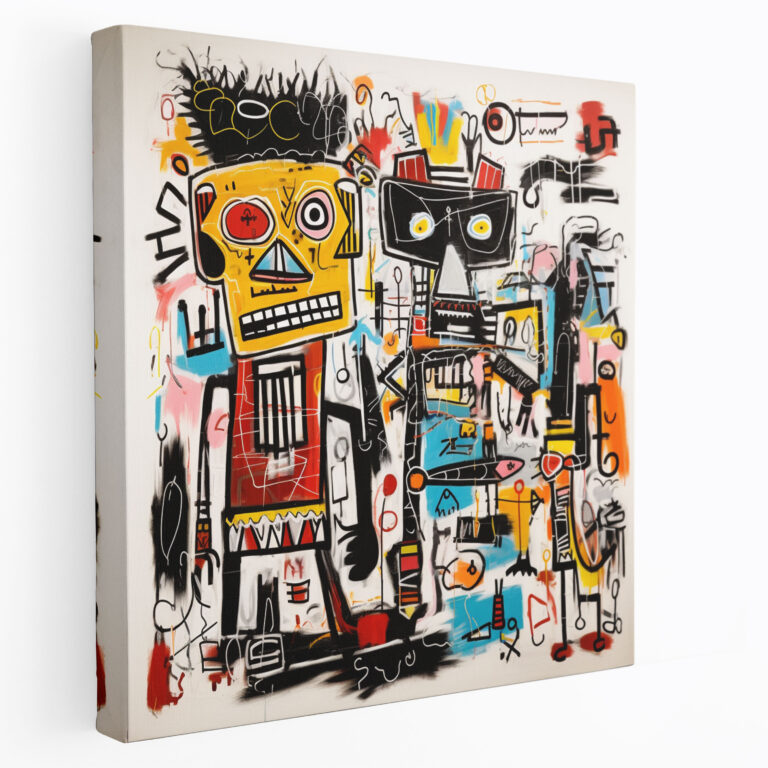 Basquiat Wall Decoration - Playful Doodles - Basquiat, Home Decoration, Playful Illustrations, Doodle Art
