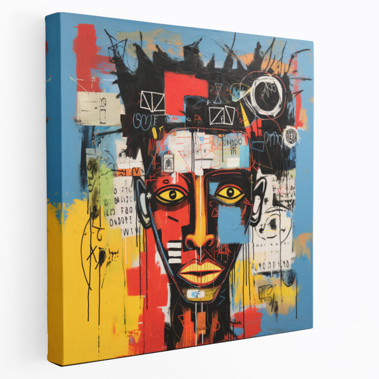 Basquiat Canvas Print - Multi-Dimensional Mix - Basquiat, Mixed Media, Canvas Print, Canvas Wall Art