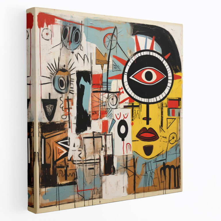 Basquiat Canvas Print - Eclectic Collage Wall Art - Basquiat, Canvas Wall Art, Basquiat, Conversation Starter