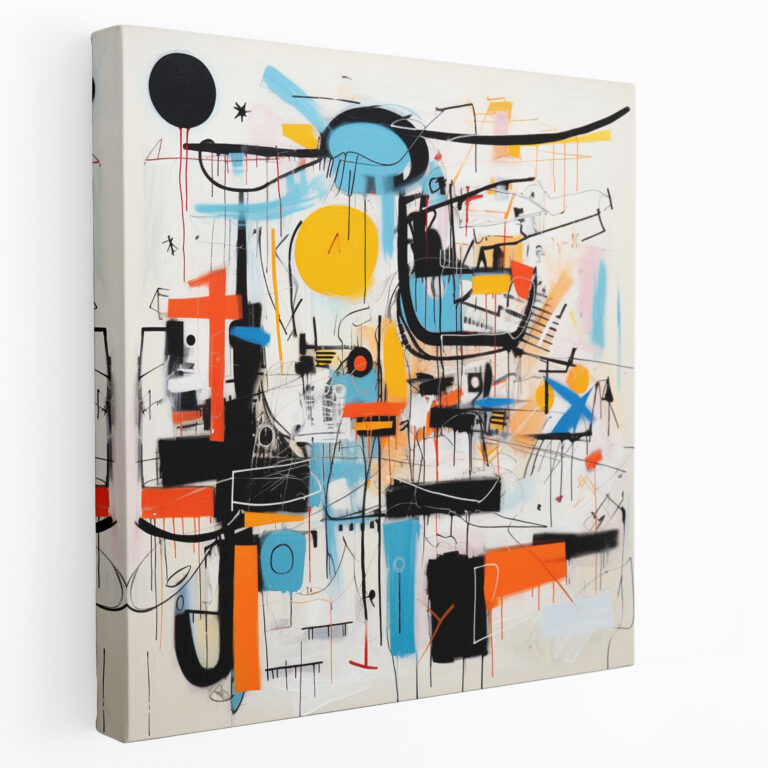 Basquiat Wall Decoration - Futuristic Canvas Print - Basquiat, Wall Art, Canvas Wall Art, Canvas