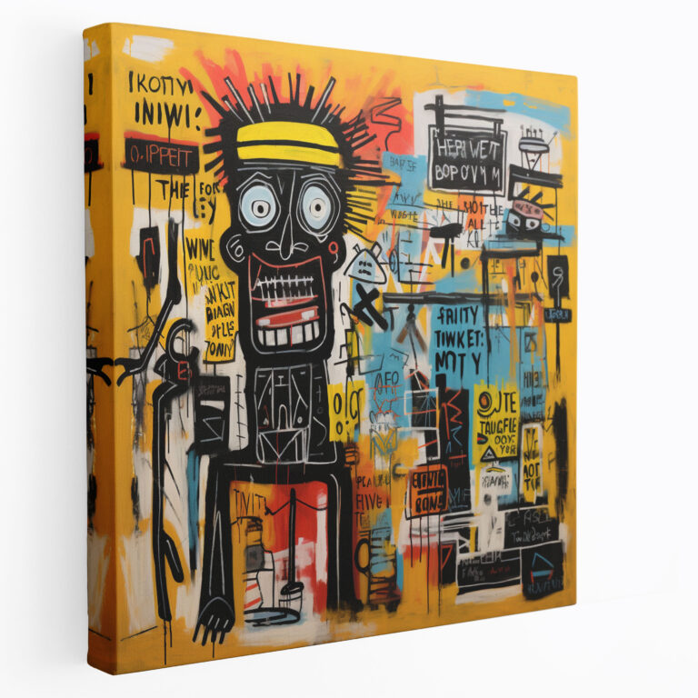 Basquiat Canvas Print - Vibrant Typography Wall Art - Basquiat, Canvas, Inspiring Art, Captivating Design