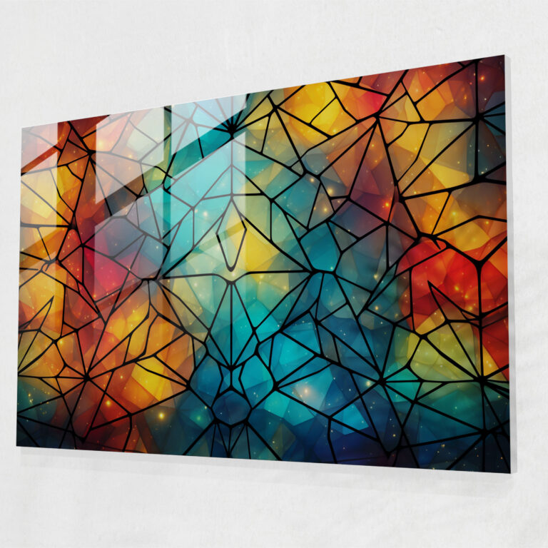 Blockchain Glass Print - Blockchain, Glass Art, Intricate Pattern, Glass Wall Art
