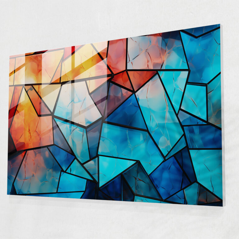 Blockchain Glass Wall Art - Blockchain, Modern Art, Glass Art, Wall Decoration