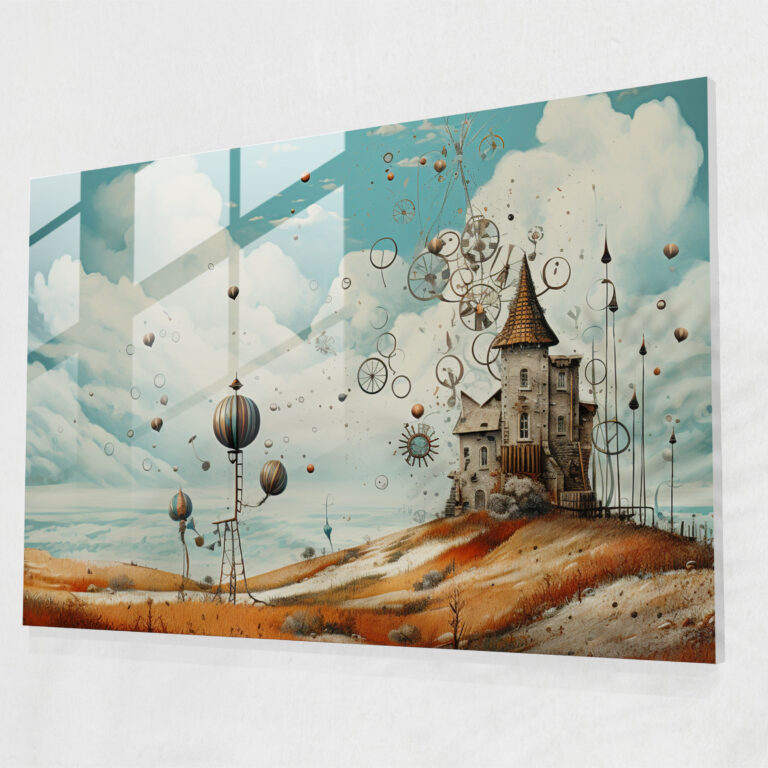 Blockchain Wall Decoration - Blockchain, Traditional Elements, Glass Wall Art, Glass Art