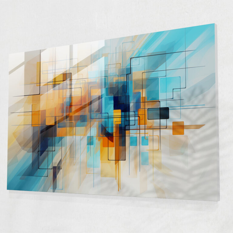 Blockchain Glass Print - Blockchain, Home Decoration, Blockchain Glass Print, Modern Art