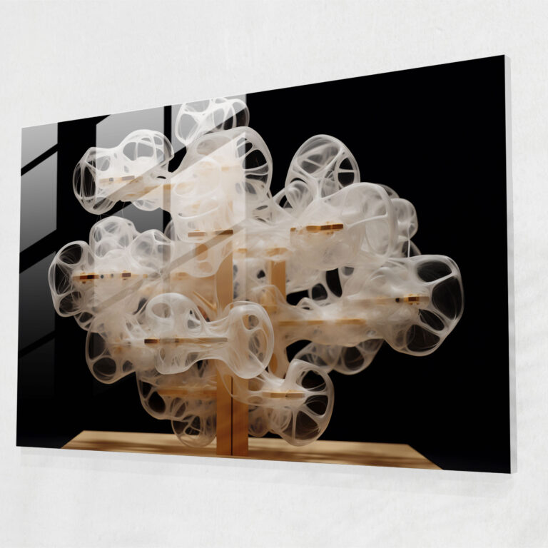 Blockchain Glass Art - Blockchain, Glass Print, Nodes, Wall Decoration