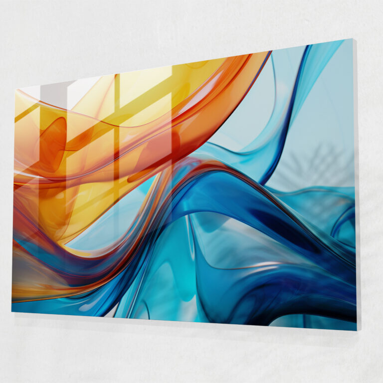 Blockchain Wall Decoration - Blockchain, Vibrant Colors, Home Decoration, Glass Wall Art