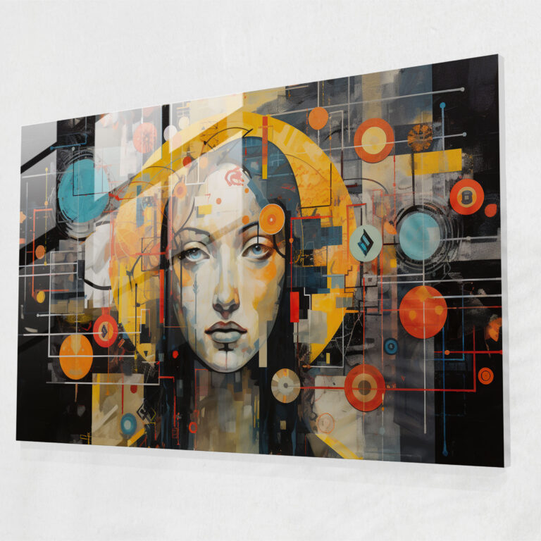 Blockchain Mixed Media Print - Blockchain, Contemporary Design, Technology, Home Decoration