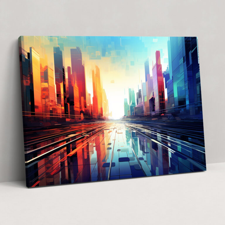 Blockchain Canvas Print - Blockchain, Sleek Lines, Canvas Print, Home Decoration