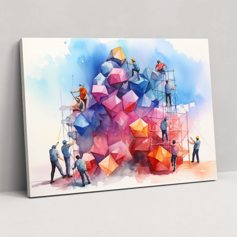 Blockchain Canvas Print - Blockchain, Group Of People, Captivating Decor, Visually Appealing Decor