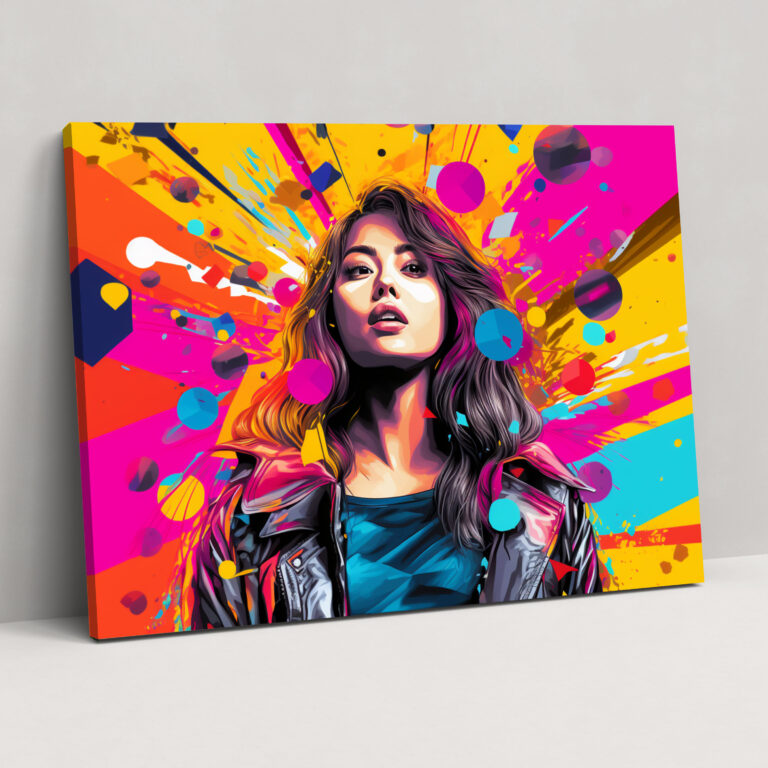 Pop Art Blockchain Canvas Print - Blockchain, Bold Compositions, Canvas Print, Vibrant Colors