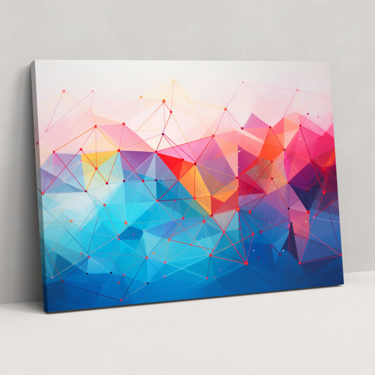 Blockchain Geometric Wall Art - Blockchain, Interconnectedness, Blockchain, Security