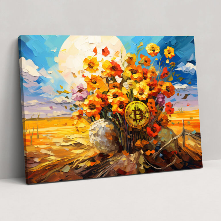 Blockchain Blooms Canvas Print - Blockchain, Wall Decoration, Wall Art, Canvas Print