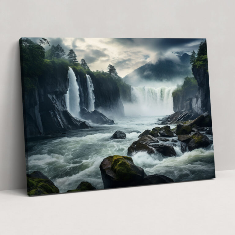 Blockchain Nature Photography Canvas Print - Blockchain, Mountains, Wall Decoration, Canvas