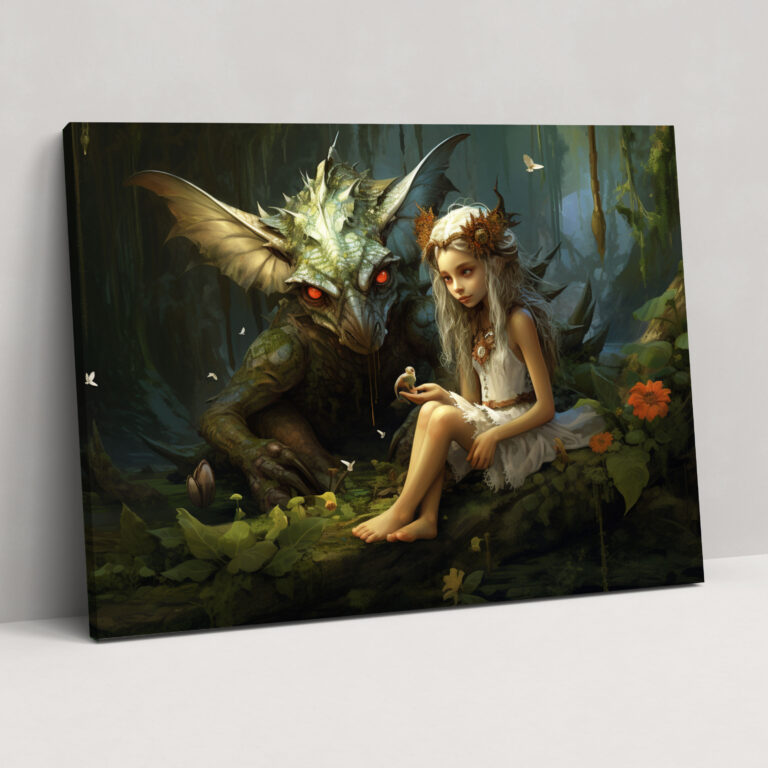 Blockchain Fantasy Art Canvas Print - Blockchain, Canvas Wall Art, Enchanted Worlds, Canvas Print