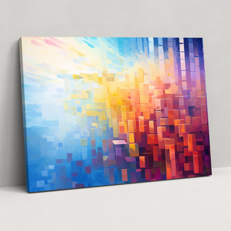 Blockchain Impressionist Wall Art - Blockchain, Canvas, Wall Decoration, Wall Art