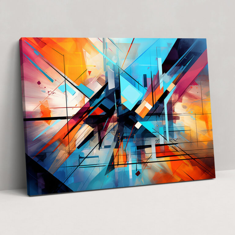 Blockchain Abstract Canvas Print - Blockchain, Modern Painting, Wall Art, Canvas