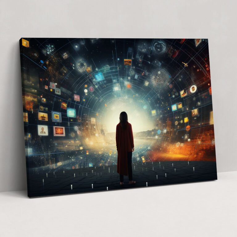 Blockchain Collage Wall Art - Blockchain, Blockchain Symbols, Canvas Wall Art, Wall Art