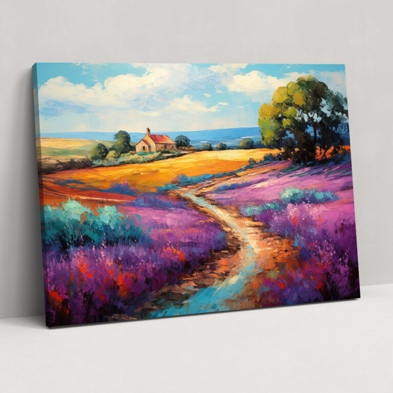 Blockchain Landscape Canvas Print - Blockchain, Wall Decoration, Impressionist Art, Canvas