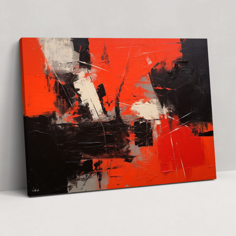 Blockchain Abstract Oil Painting - Blockchain, Bold Strokes, Oil Painting, Canvas Print