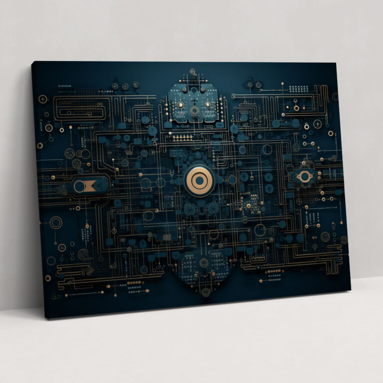 Blockchain Blueprint Canvas Print - Blockchain, Wall Decoration, Canvas Print, Canvas