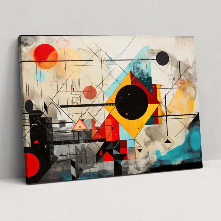 Geometric Blockchain Wall Decoration - Blockchain, Canvas Print, Home Decoration, Blockchain