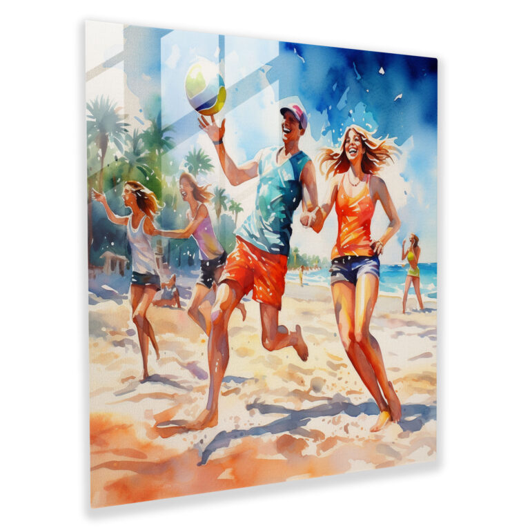 Beach Vibes Glass Print - Beach, Wall Decoration, Vibrant, Energy