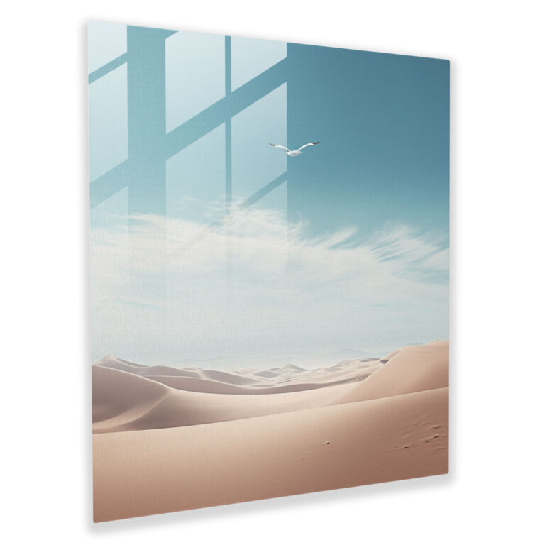 Seagull Horizon Glass Print - Beach, Beach, Glass Print, Glass Art