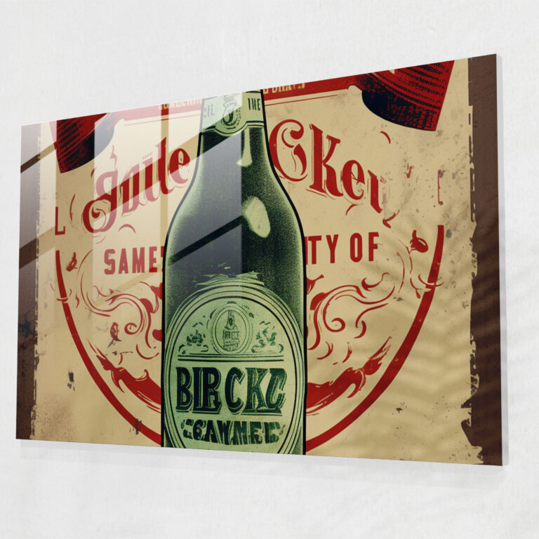 Beer Home Decoration - Beer, Modern Art, Vintage Poster Design, Rustic Textures