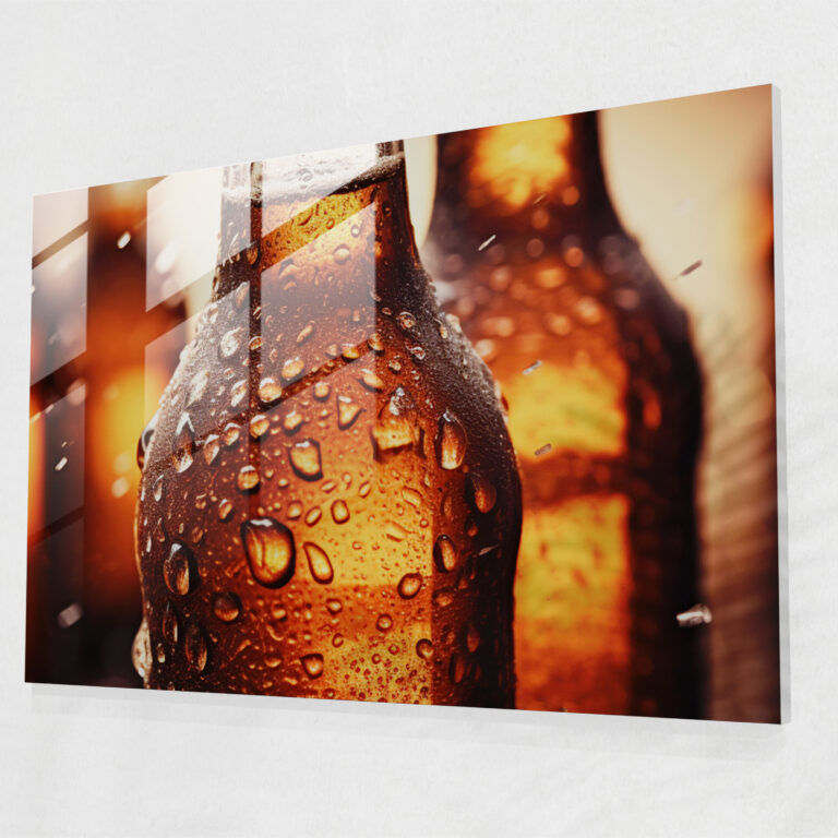 Beer Glass Art - Beer, Realistic Photography, Home Decoration, Beer Bottles
