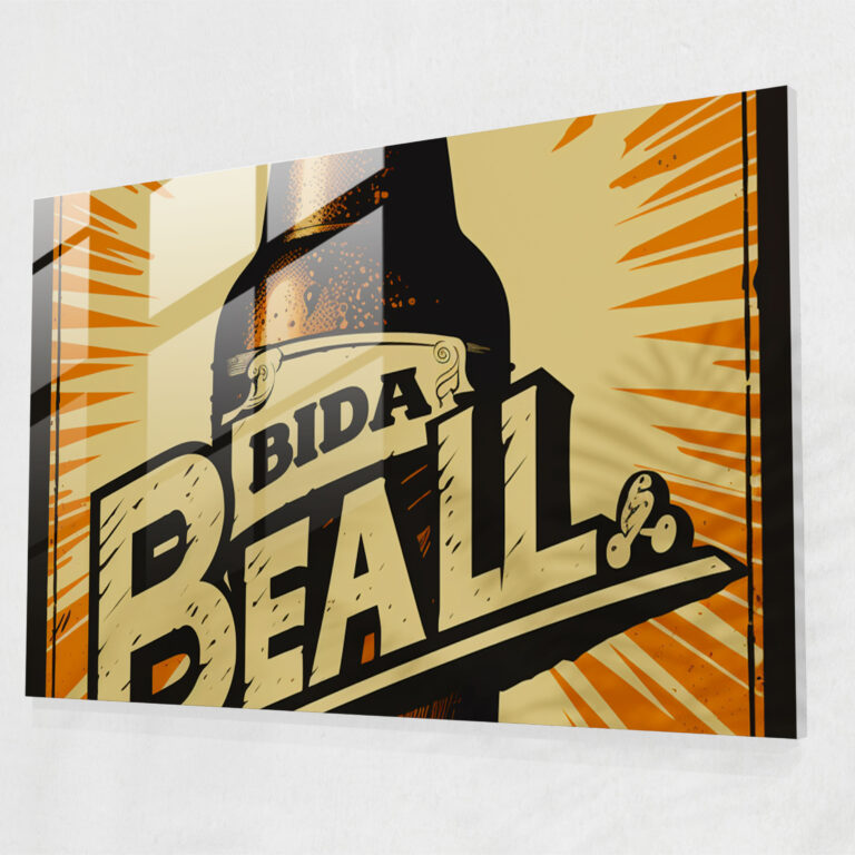 Vintage Beer Glass Print - Beer, Glass Print, Beer, Modern Art