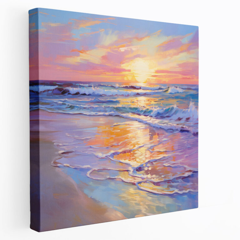 Beach Canvas Wall Art - Beach, Canvas, Home Decoration, Serene Beach Sunset
