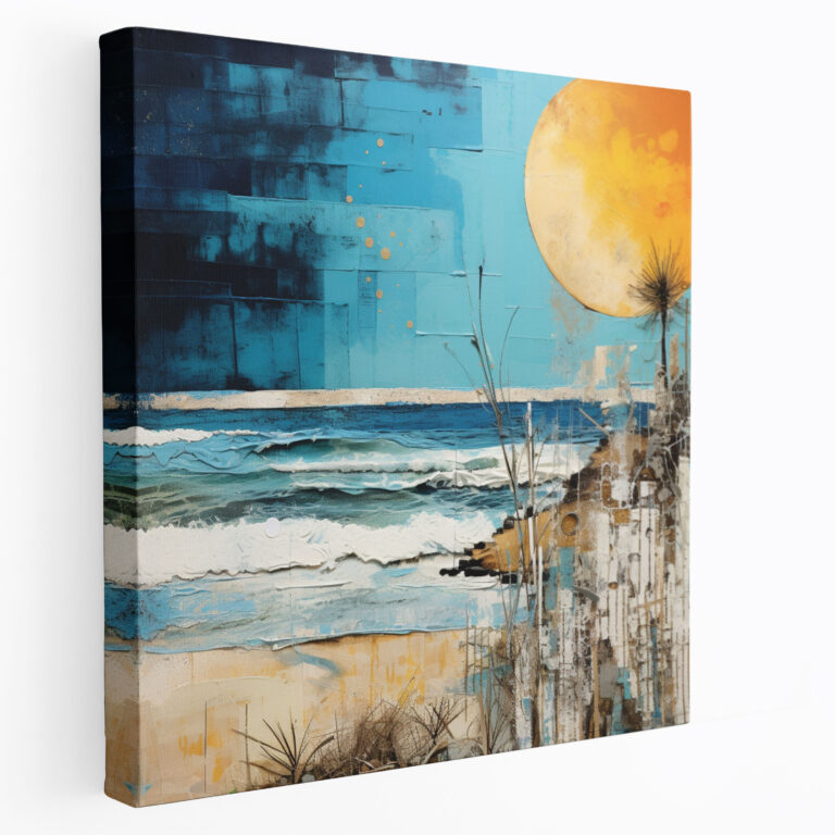 Mixed Media Beach Wall Art - Beach, Textures, Abstract Mixed Media Artwork, Beach Landscape