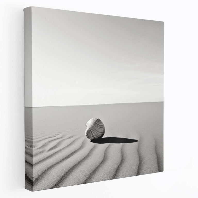 Solitude At The Shore Canvas Print - Beach, Home Decoration, Solitary, Sandy Beach