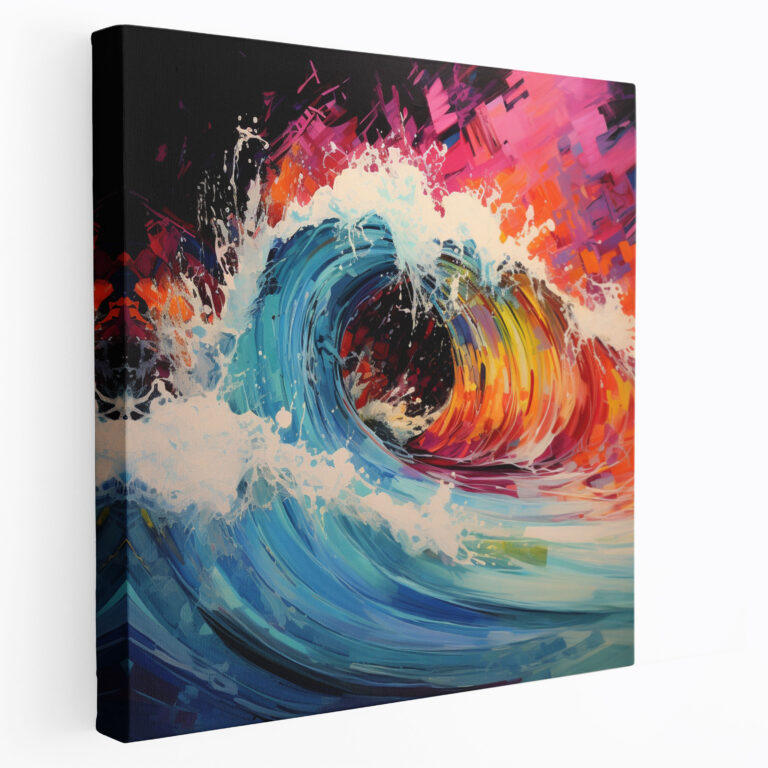 Crashing Waves Wall Art - Beach, Contemporary Art Piece, Wall Decoration, Crashing Waves