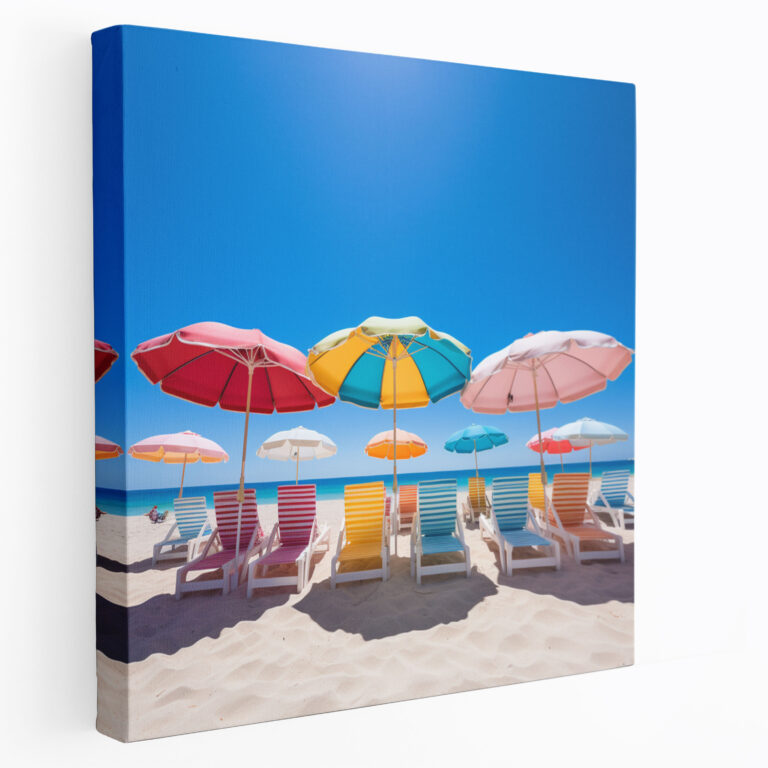 Beach Wall Art - Umbrella Paradise - Beach, Beach, Wall Decoration, Umbrella