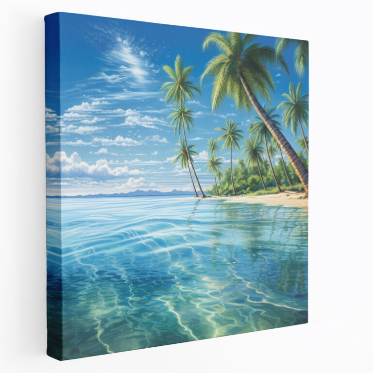 Beach Wall Art - Palm Tree Paradise - Beach, Serenity, Wall Art, Canvas Wall Art