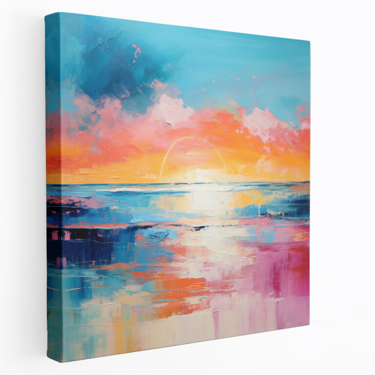 Beach Canvas Print - Colorful Sunset Wall Art - Beach, Wall Art, Canvas, Wall Decoration