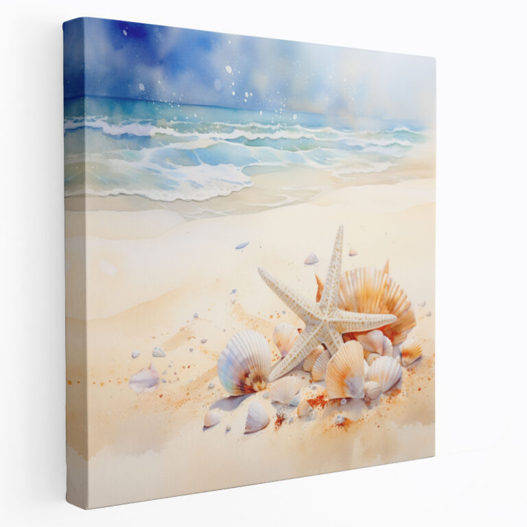 Beach Canvas Print - Seashells And Starfish Wall Art - Beach, Wall Art, Canvas Print, Seashells
