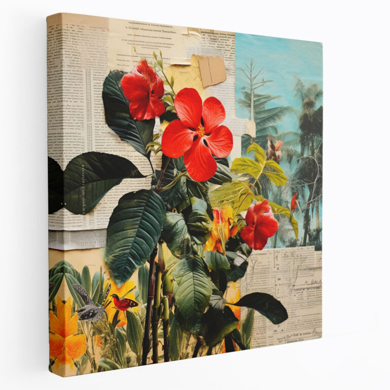 Beach Canvas Print - Tropical Collage Wall Art - Beach, Home Decoration, Canvas Wall Art, Canvas Print