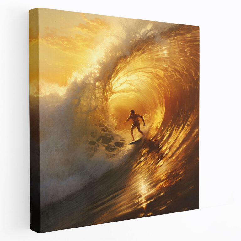 Surfer's Paradise Canvas Print - Beach, Surfer, Wall Decoration, Canvas Print