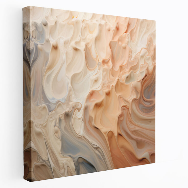 Beige Abstract Canvas Print - Beige, Canvas Wall Art, Modern Abstract Artwork, Wall Art