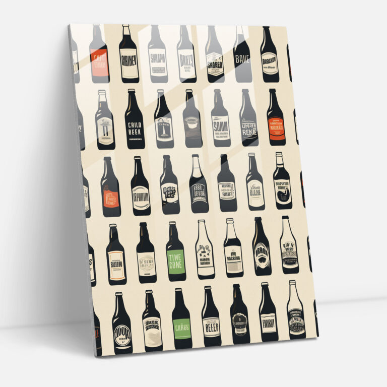 Glass Print Beer Typography - Beer, Minimalist, Glass Print, Quotes