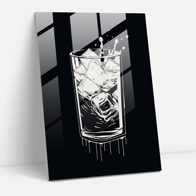 Beer Glass Wall Art - Beer, Minimalist, Home Decoration, Glass Print
