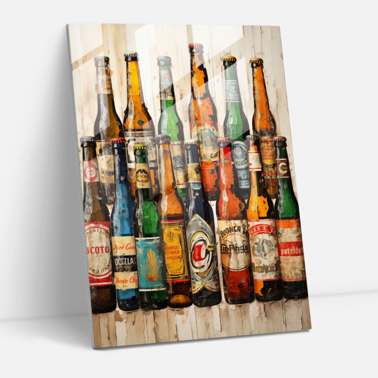 Beer Home Decoration - Beer, Artistic Style, Glass Print, Modern Art