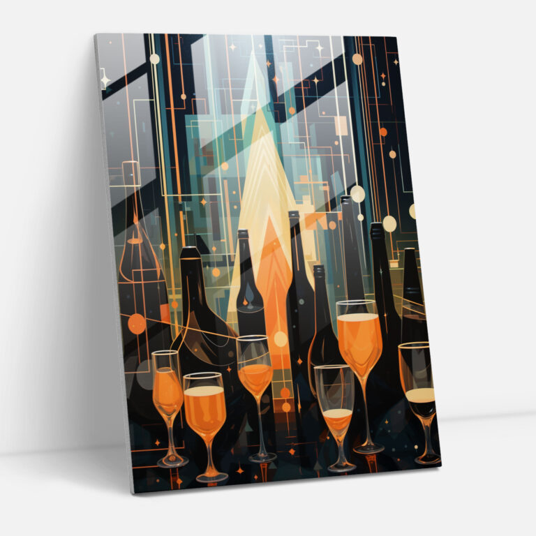 Beer Glass Wall Decor - Beer, Wall Decoration, Glasses, Geometric Abstraction