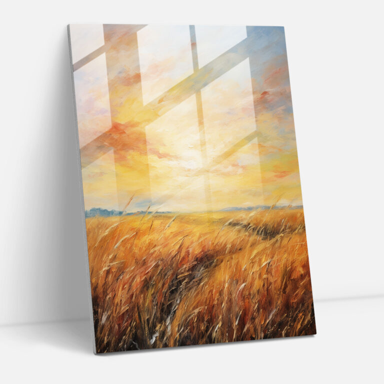 Beer Glass Print Art - Beer, Impressionist Painting, Glass Print, Sunset