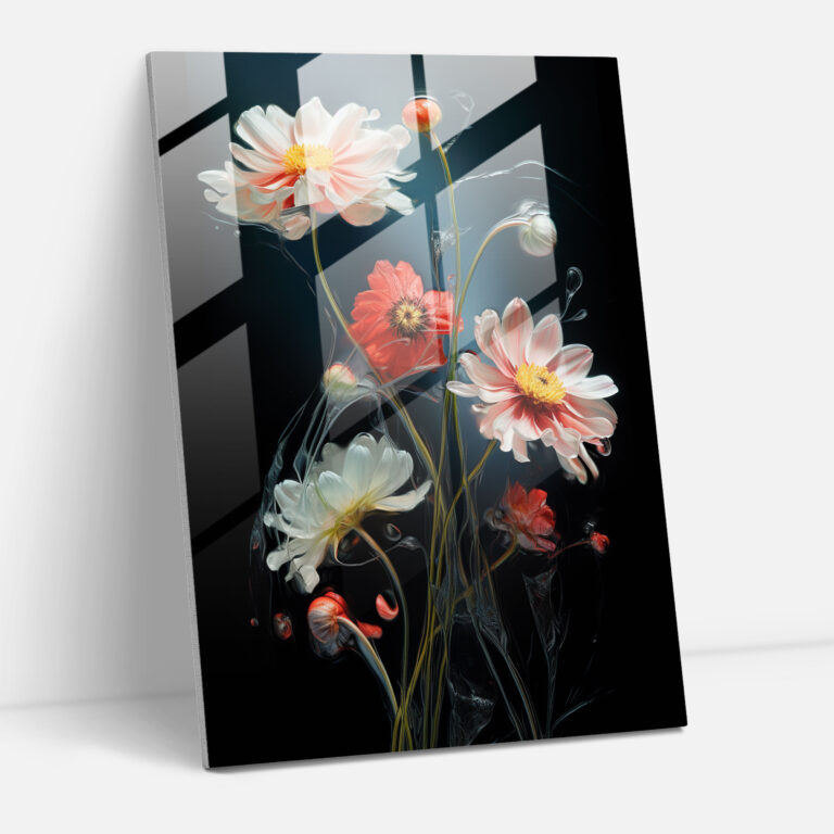 Bold Bleeding Daisies Glass Print - Bleeding Flowers, Captivating, Bleeding Flowers, Daisies